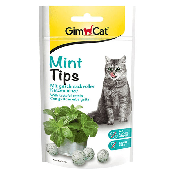 تشویقی قرصی با طعم نعنا 40 گرمی Gim cat mint tips