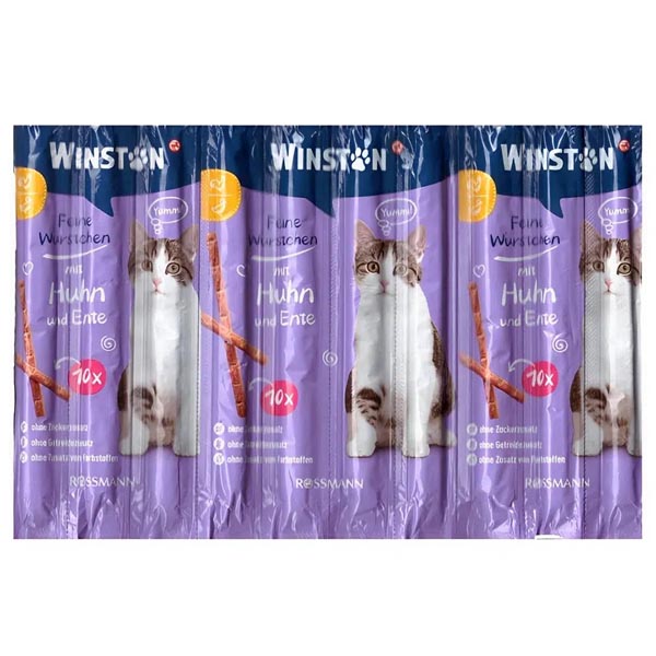 تشویقی مدادی گربه مرغ و اردک 10عددی Winston