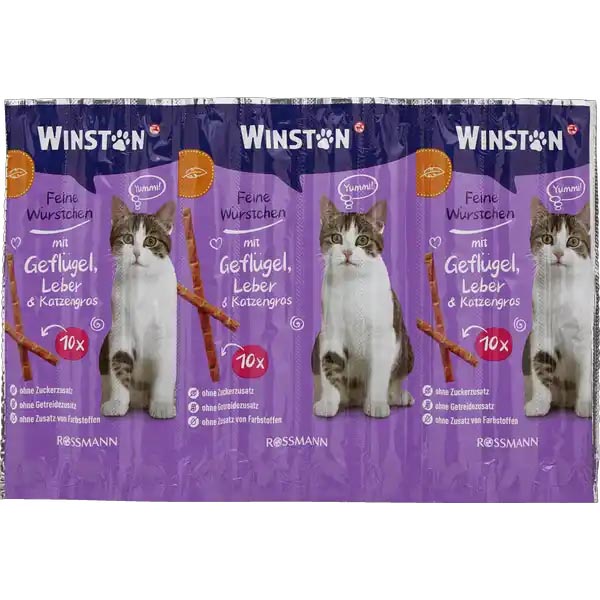 تشویقی مدادی گربه مرغ و جگر 10عددی Winston