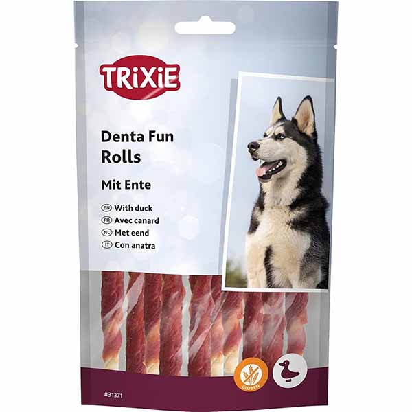تشویقی دورپیچ اردک Chewing rolls Duck Trixie 80gr