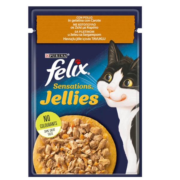 پوچ ژله ای مرغ و هویج 85 گرمی Felix