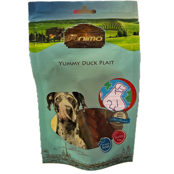 تشویقی سگ 100 گرمی Animo yummy duck plait
