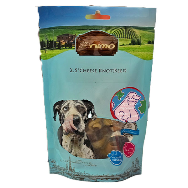 تشویقی سگ 100 گرمی Animo cheese knot beef 