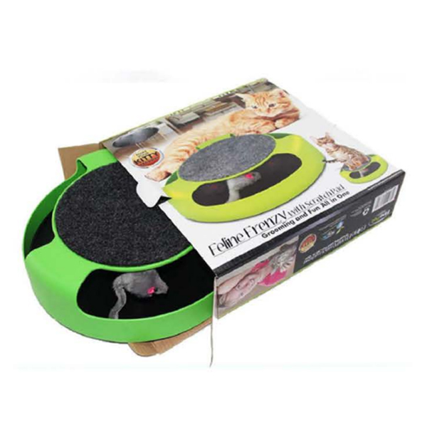 اسباب بازی گربه موش چرخان سبز رنگ 