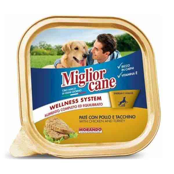 کنسرو مرغ و بوقلمون ۱۵۰gr miglior cane