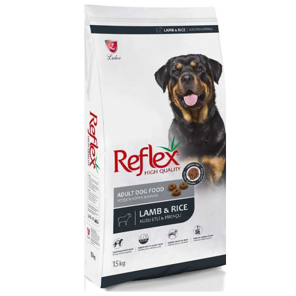 غذای خشک سگ بالغ ۱۵ کیلویی بره و برنج reflex