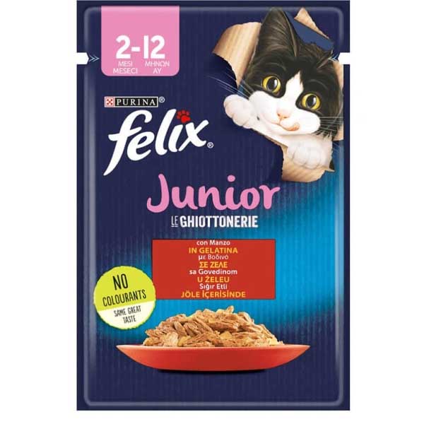 پوچ بچه گربه ۸۵ گرمی گوشت ژلاتینی Felix
