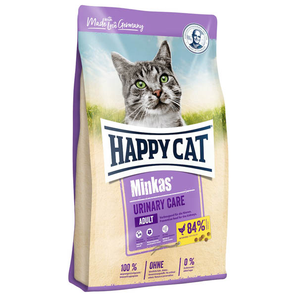 غذای خشک گربه بالغ هپی کت مینکاس یورینری طعم مرغ ۱۰ کیلویی Happy cat