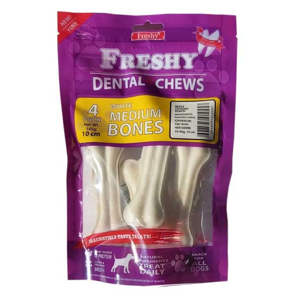 تشویقی دنتال 4 عددی 10 سانتی Freshy White medium bones 