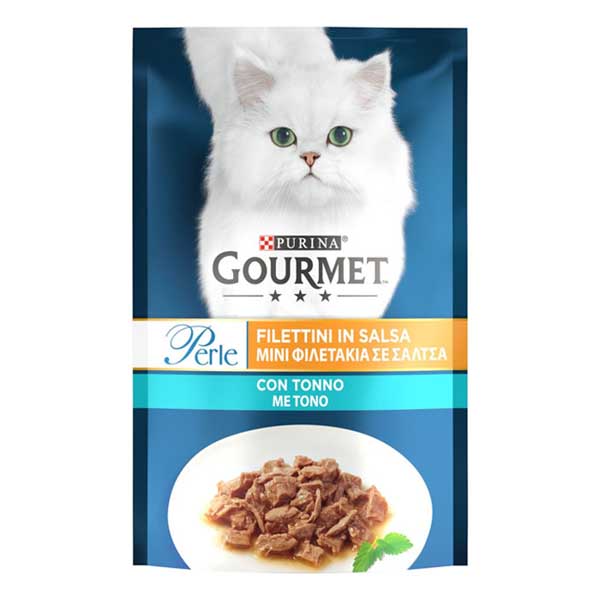 پوچ گربه گورمه طعم ماهی 85 گرمی Gourmet