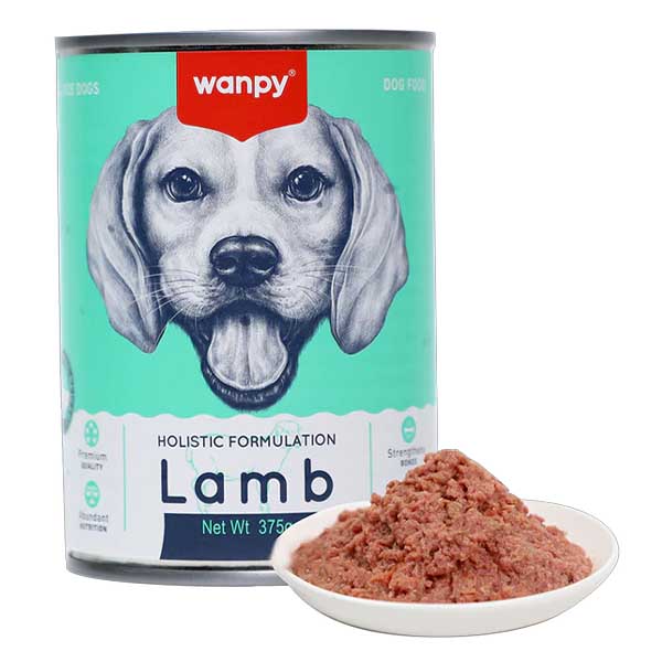 کنسرو سگ 375 گرمی طعم بره پته Wanpy