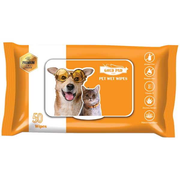 دستمال مرطوب پاکتی 50 برگی Gold pad
