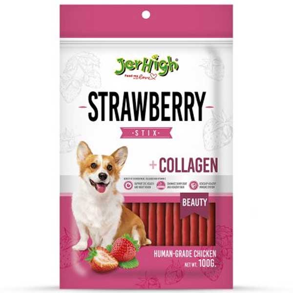 تشویقی 100 گرمی Jerhigh strawberry