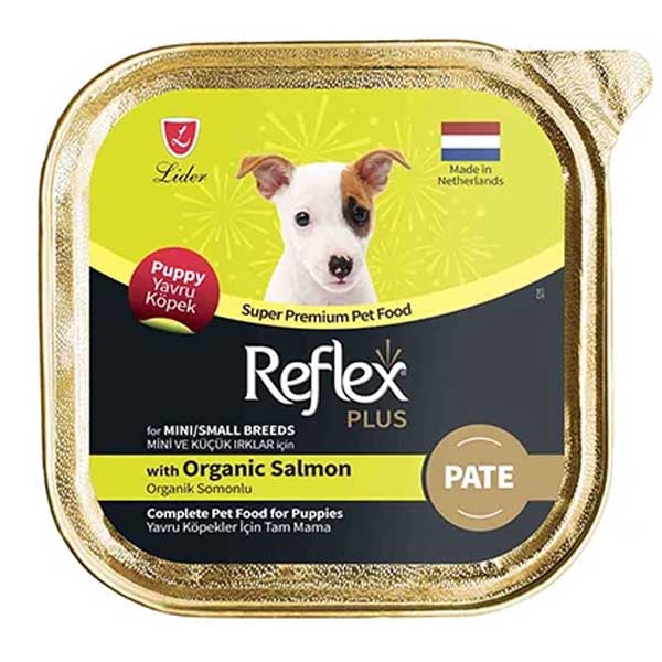 ووم سگ بالغ 85 گرمی پته سالمون ارگانیک Reflex