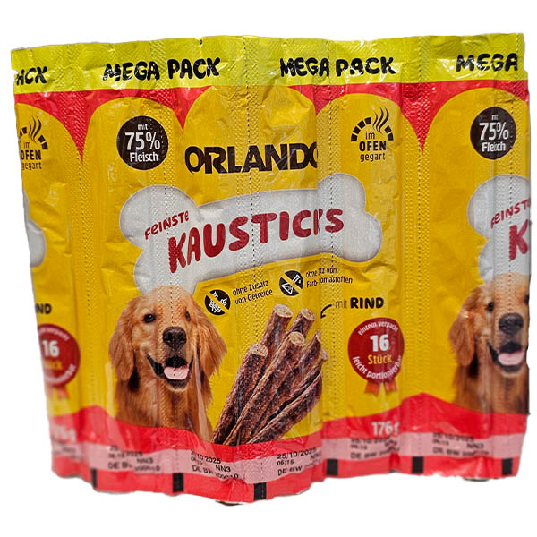 تشویقی مدادی سگ طعم گوشت گاو 16عددی  Orlando megapack