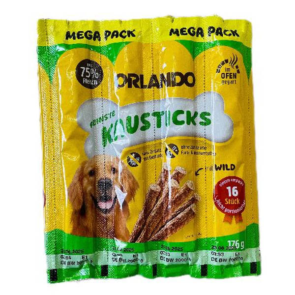 تشویقی مدادی سگ طعم گوشت گراز 16عددی  Orlando megapack