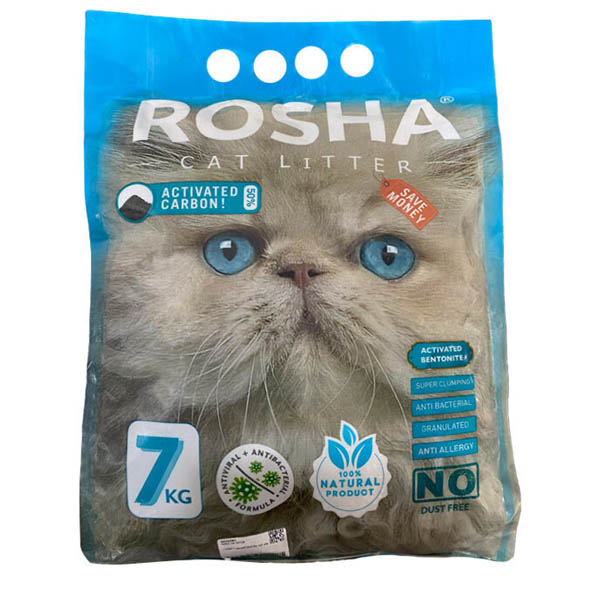 خاک گربه کربن دار 7 کیلویی روشا Rosha