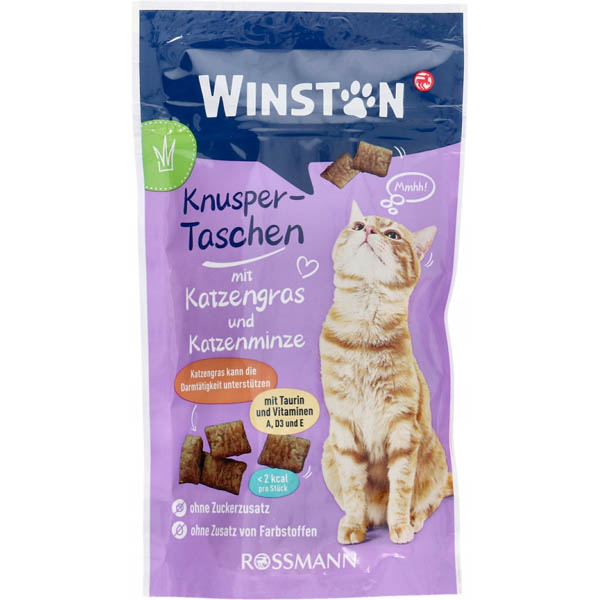 تشویقی خشک گربه طعم علف گربه 50گرمی Winston