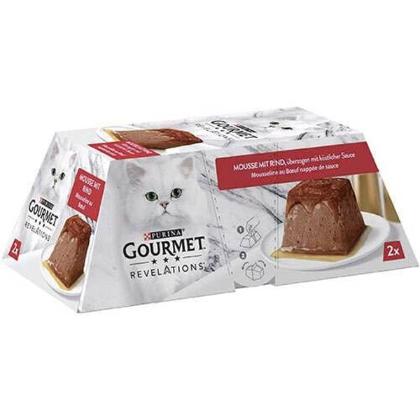ووم گربه بافت موس طعم گوشت گاو 2 عدد 57 گرمی Gourmet
