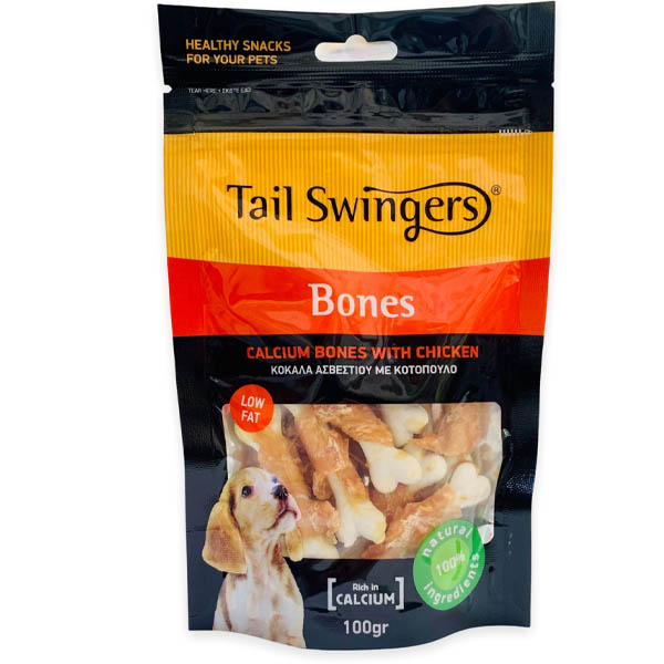 تشویقی استخوان کلسیمی مرغ 100گرمی Tail swingers