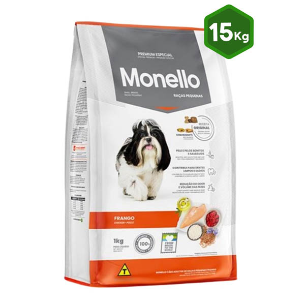 غذای خشک تشویقی دار سگ بالغ نژاد کوچک طعم مرغ  15کیلویی Monello