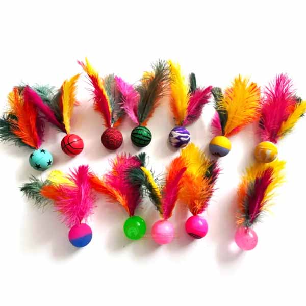 توپ شیطونک پردار مخصوص گربه