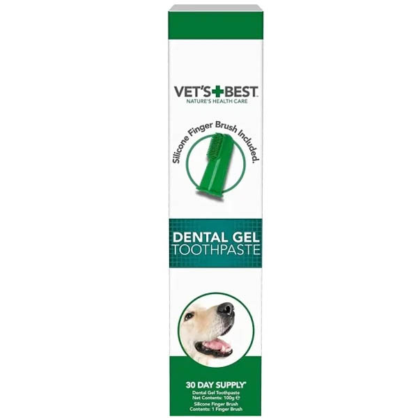 خمیر دندان سگ مدل ژلی به همراه مسواک انگشتی 100 گرمی Vets best