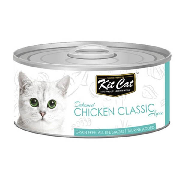کنسرو گربه نچرال مرغ کلاسیک  Kitcat