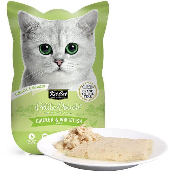  پوچ گربه طعم مرغ و ماهی سفید 70 گرمی Kit cat