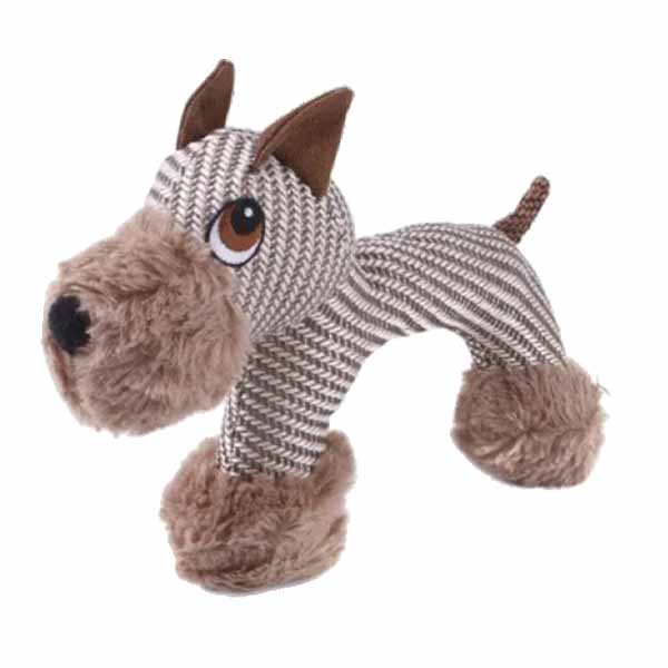 عروسک سگ کرم قهوه ای