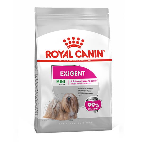 یک کیلو گرم فله غذای سگ بد غذا Mini exigent Royal canin