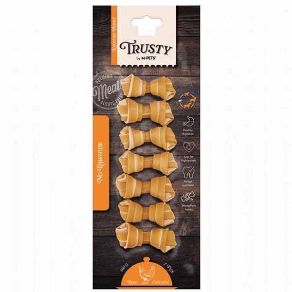 تشویقی دو سر گره سفت طعم مرغ 140 گرمی M-pets