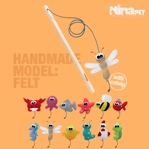 چوب بازی گربه مدل فلت ninapet