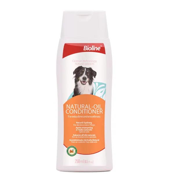 شامپو نرم کننده سگ با روغن طبیعی 250 میل Bioline