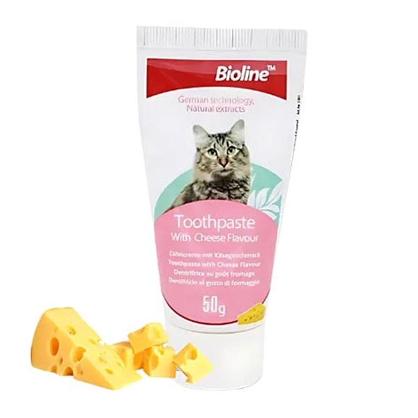 خمیر دندان مخصوص گربه 50 گرمی طعم پنیر Bioline