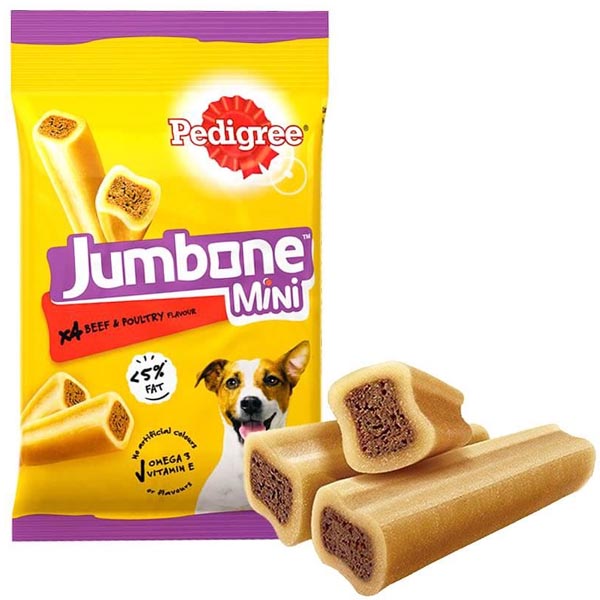 تشویقی سگ جامبون مینی 160 گرمی Pedigree Jumbone mini