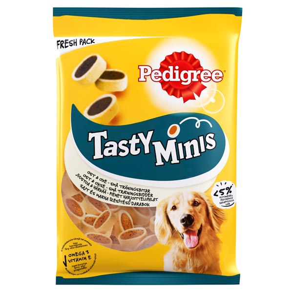 تشویقی سگ تیستی مینی 140 گرمی Pedigree tasty mini