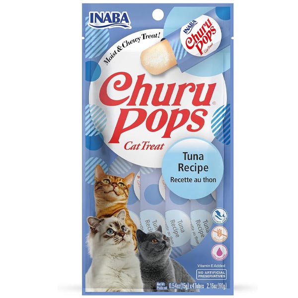 تشویقی آبنبات ژله ای طعم تن INABA churu pops