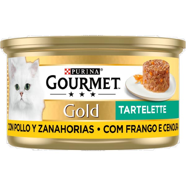 کنسرو گربه مرغ و هویج کیک 85گرمی آلمانی Gourmet Gold