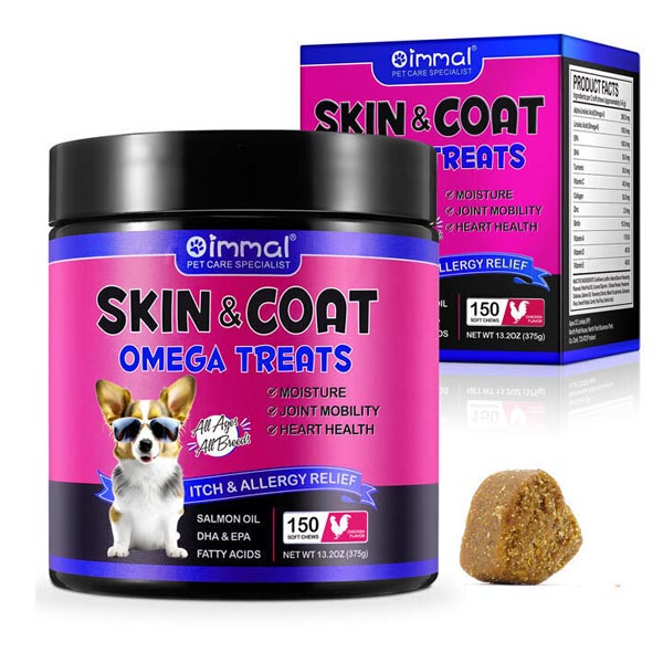 جویدنی سلامت پوست و مو با طعم اردک 150 عددی Oimmal