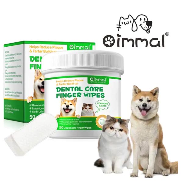 پد انگشتی تمیز کننده دندان سگ و گربه 50 عددی Oimmal