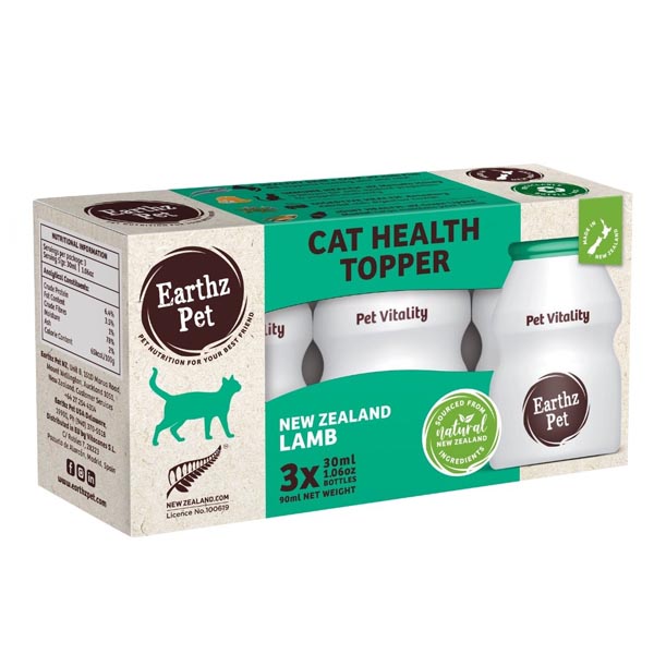 تاپینگ غذای گربه طعم بره 3 عدد بطری 30 میل Earthz Pet