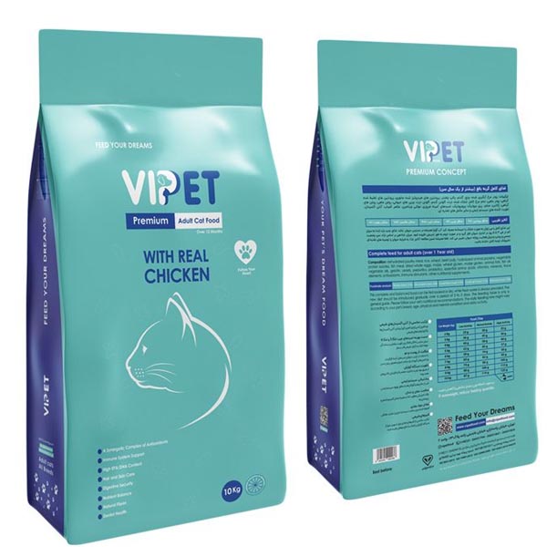 غذای خشک فله گربه بالغ 1 کیلویی vipet