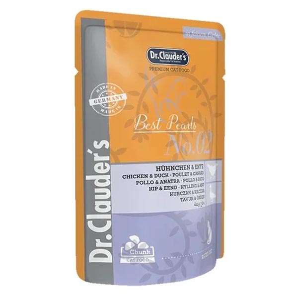 پوچ گربه طعم مرغ و اردک Dr clauders