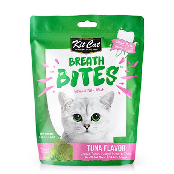 تشویقی دنتال گربه 60 گرمی kitcat breath bites tuna