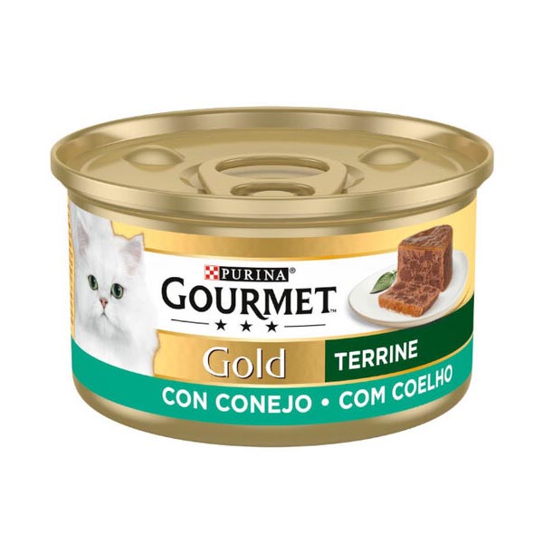 کنسرو گربه ژامبون خرگوش 85 گرمی Gourmet gold