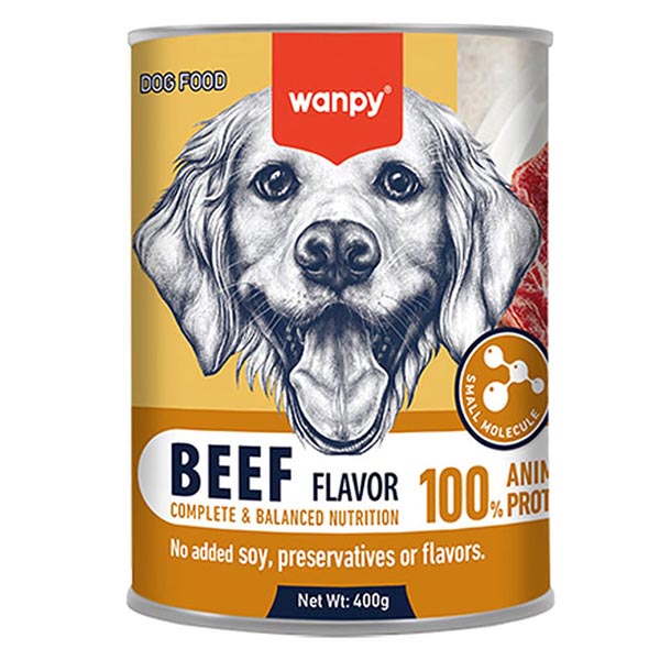 کنسرو سگ 400 گرمی طعم گوشت پته Wanpy