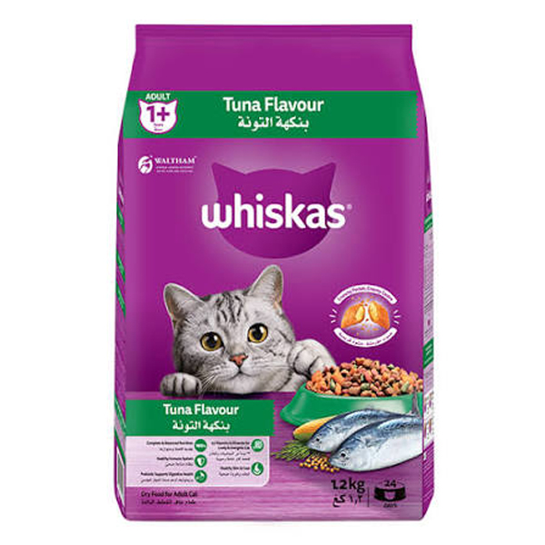 غذای خشک مغزدار گربه 1.2 کیلویی تن Whiskas