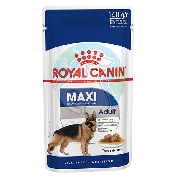 پوچ سگ چانکی 140گرمی Maxi adult royal canin