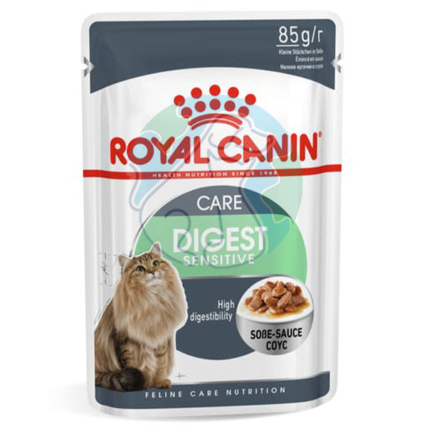 پوچ گربه در سس 85گرمی Digest care royal canin